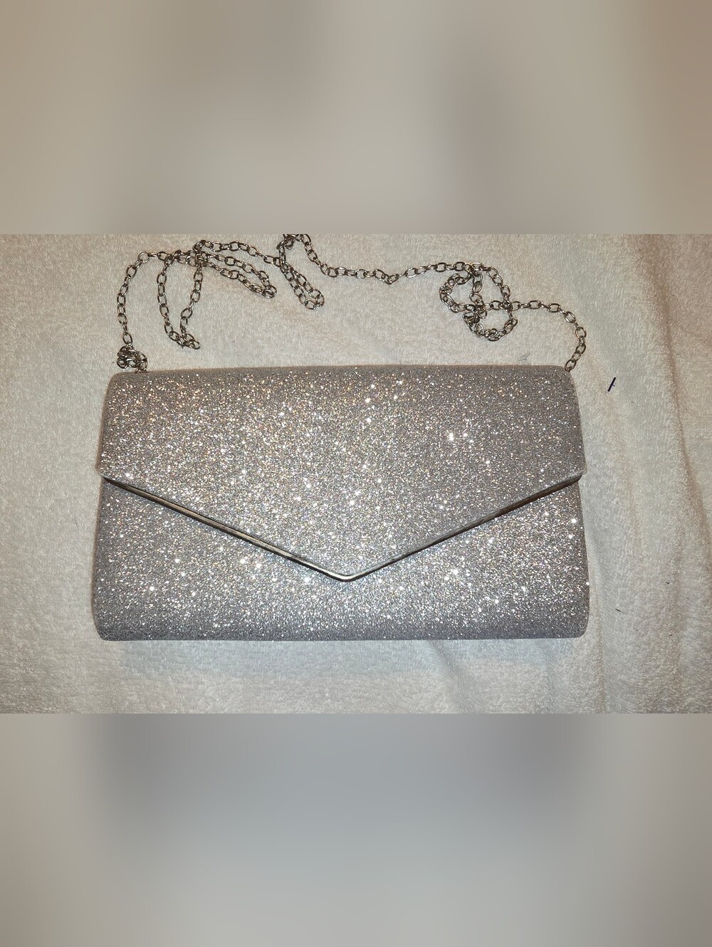 Silver Sparkle Evening Bag